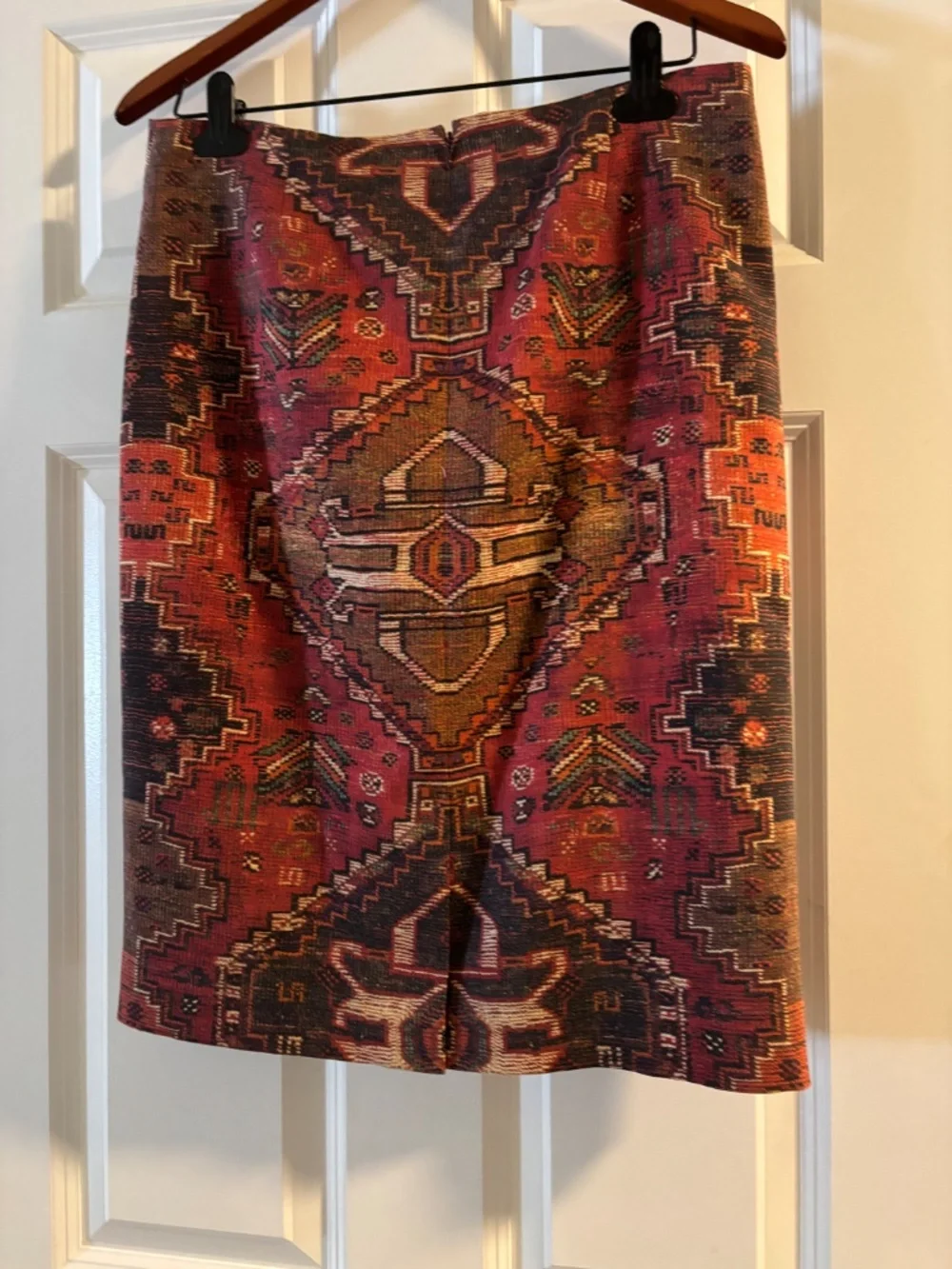 NWT Tory Burch Kera Marrakech Stretch Wool Silk Tapestry Skirt size 8